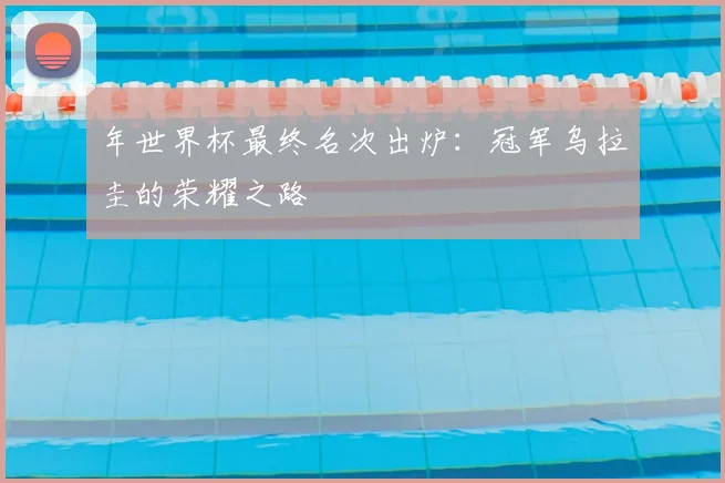 年世界杯最终名次出炉：冠军乌拉圭的荣耀之路